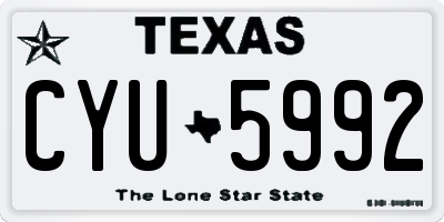 TX license plate CYU5992