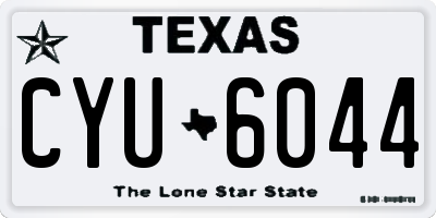 TX license plate CYU6044