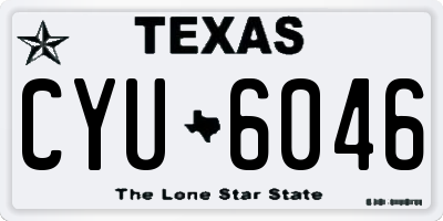 TX license plate CYU6046