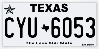 TX license plate CYU6053