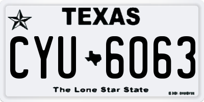TX license plate CYU6063