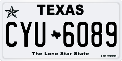 TX license plate CYU6089