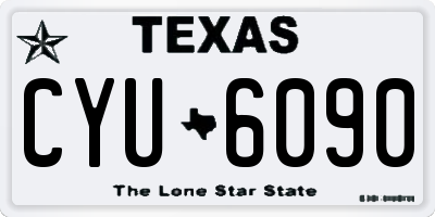 TX license plate CYU6090