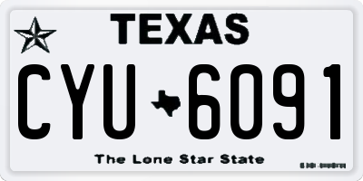 TX license plate CYU6091