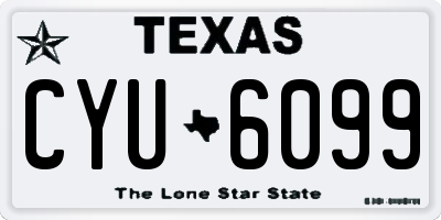 TX license plate CYU6099