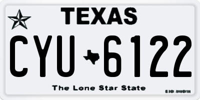 TX license plate CYU6122