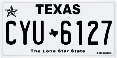TX license plate CYU6127