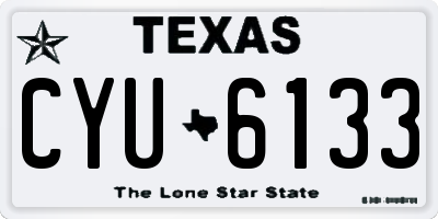 TX license plate CYU6133
