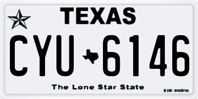 TX license plate CYU6146