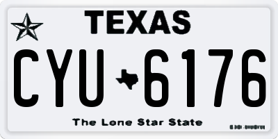 TX license plate CYU6176