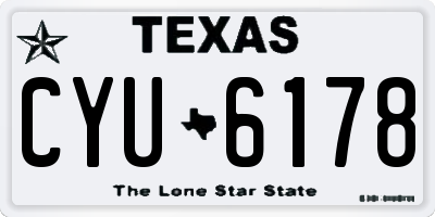 TX license plate CYU6178
