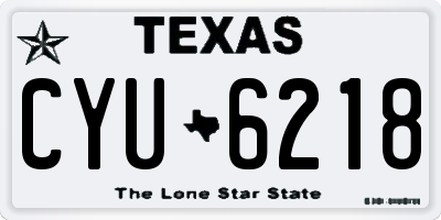 TX license plate CYU6218