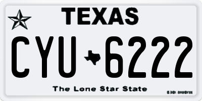 TX license plate CYU6222