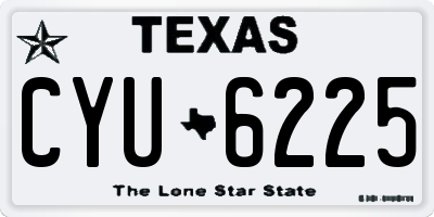 TX license plate CYU6225