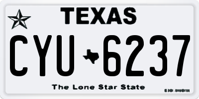 TX license plate CYU6237