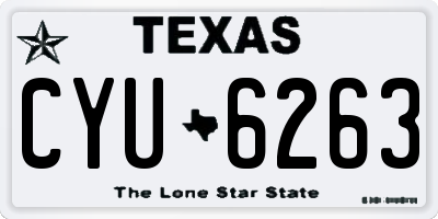 TX license plate CYU6263
