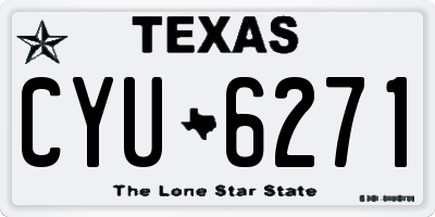 TX license plate CYU6271