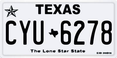 TX license plate CYU6278