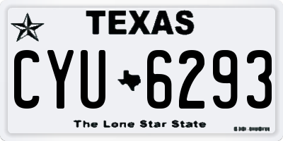 TX license plate CYU6293