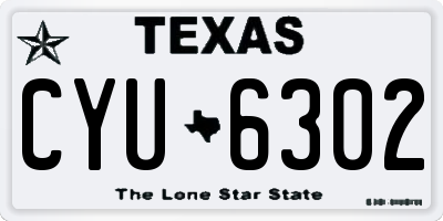 TX license plate CYU6302