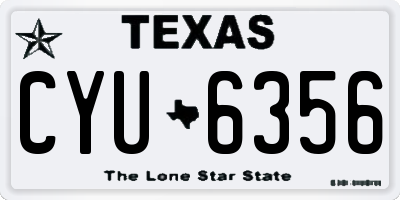 TX license plate CYU6356