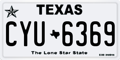 TX license plate CYU6369