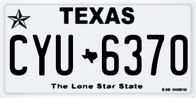 TX license plate CYU6370