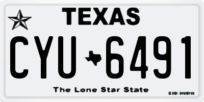 TX license plate CYU6491