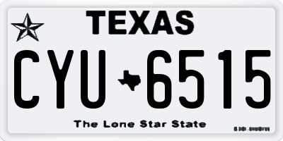TX license plate CYU6515