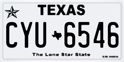 TX license plate CYU6546