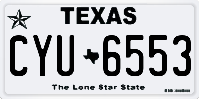 TX license plate CYU6553