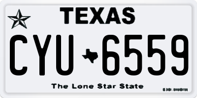 TX license plate CYU6559