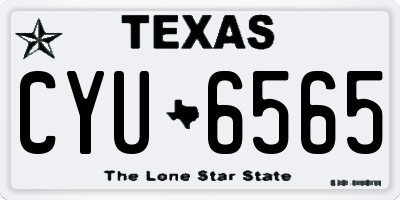 TX license plate CYU6565