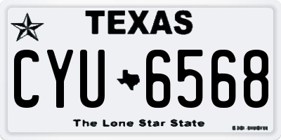 TX license plate CYU6568