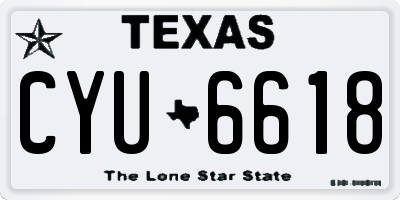 TX license plate CYU6618