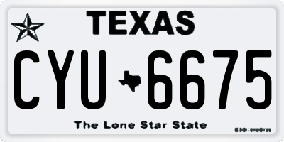 TX license plate CYU6675