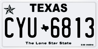 TX license plate CYU6813