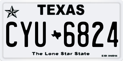 TX license plate CYU6824