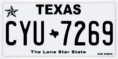 TX license plate CYU7269