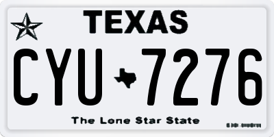 TX license plate CYU7276