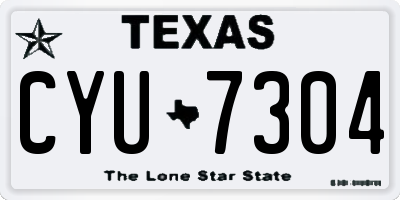 TX license plate CYU7304