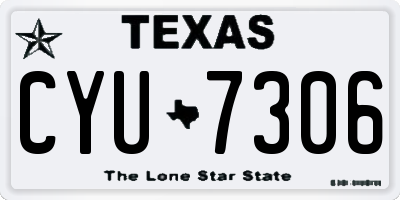 TX license plate CYU7306