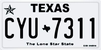 TX license plate CYU7311