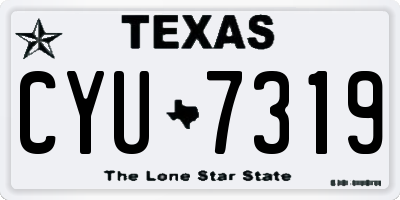 TX license plate CYU7319