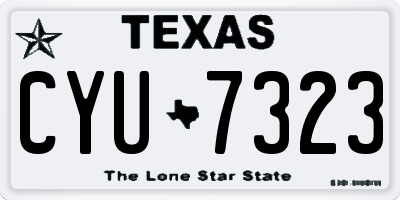 TX license plate CYU7323