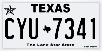 TX license plate CYU7341
