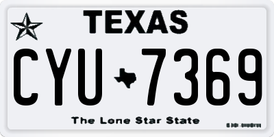 TX license plate CYU7369