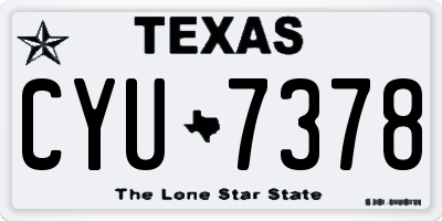 TX license plate CYU7378