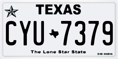 TX license plate CYU7379