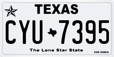 TX license plate CYU7395